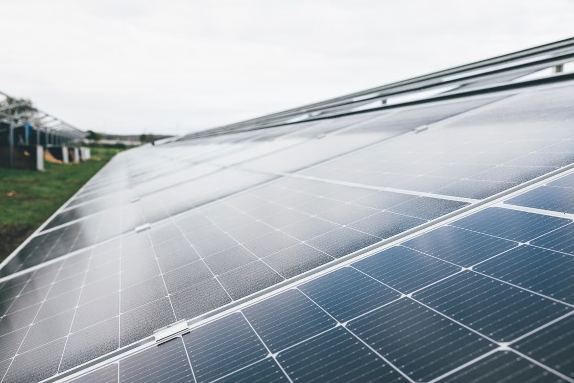solar panels installed on commercial property.