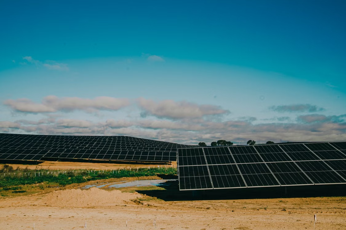 ground mounted solar panels.
